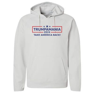 Trumpamania Trump 2024 Election Republican President Performance Fleece Hoodie