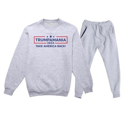 Trumpamania Trump 2024 Election Republican President Premium Crewneck Sweatsuit Set