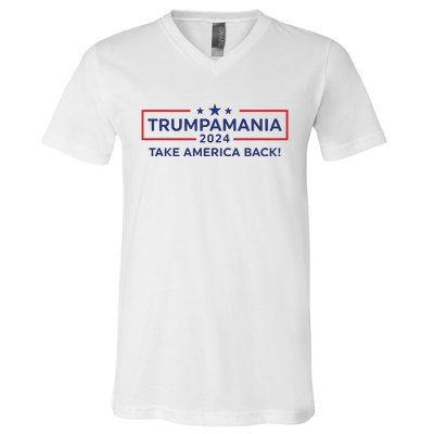 Trumpamania Trump 2024 Election Republican President V-Neck T-Shirt