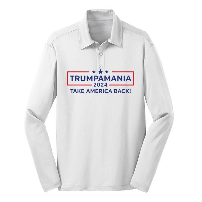 Trumpamania Trump 2024 Election Republican President Silk Touch Performance Long Sleeve Polo