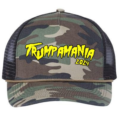 Trumpamania Trump 2024 Election Republican President Retro Rope Trucker Hat Cap