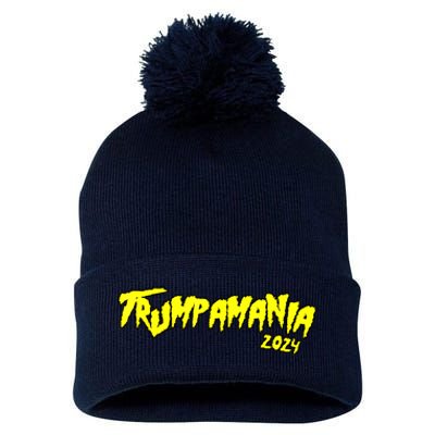 Trumpamania Trump 2024 Election Republican President Pom Pom 12in Knit Beanie