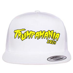 Trumpamania Trump 2024 Election Republican President Flat Bill Trucker Hat