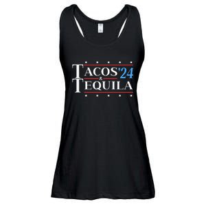 Tacos & Tequila 24 Funny Presidential Election 2024 Parody Ladies Essential Flowy Tank