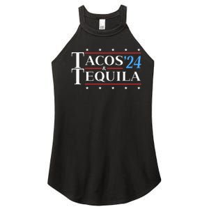 Tacos & Tequila 24 Funny Presidential Election 2024 Parody Women's Perfect Tri Rocker Tank