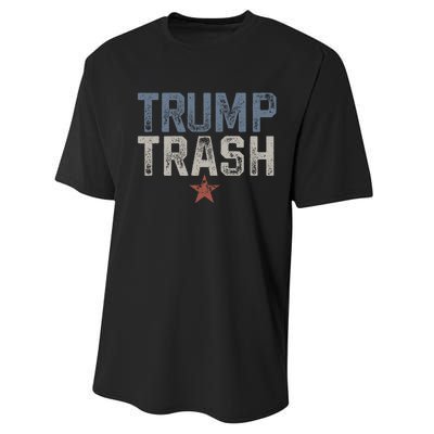 Trump Trash 2024 Grunge Vintage Garbage For Trump Performance Sprint T-Shirt