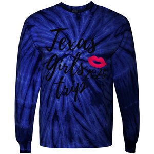 Texas Trip 2025 Houston Vacation Fun Matching Group Tie-Dye Long Sleeve Shirt