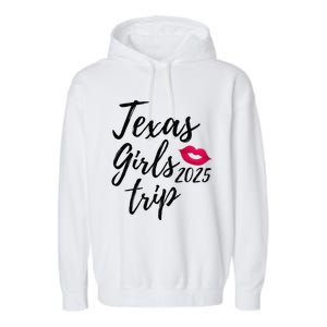 Texas Trip 2025 Houston Vacation Fun Matching Group Garment-Dyed Fleece Hoodie