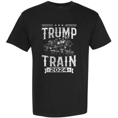 Trump Train 2024 Patriotic Election Design Garment-Dyed Heavyweight T-Shirt