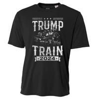 Trump Train 2024 Patriotic Election Design Cooling Performance Crew T-Shirt