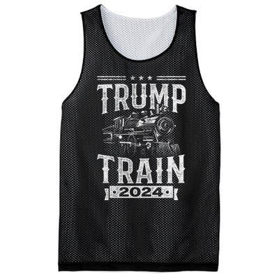 Trump Train 2024 Patriotic Election Design Mesh Reversible Basketball Jersey Tank