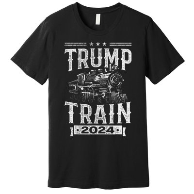 Trump Train 2024 Patriotic Election Design Premium T-Shirt