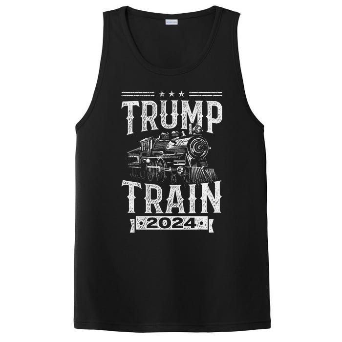 Trump Train 2024 Patriotic Election Design PosiCharge Competitor Tank