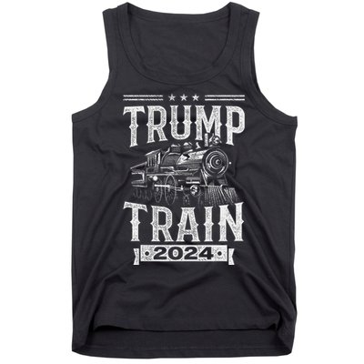 Trump Train 2024 Patriotic Election Design Tank Top