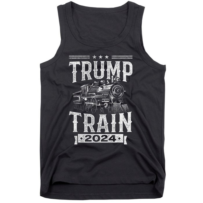 Trump Train 2024 Patriotic Election Design Tank Top