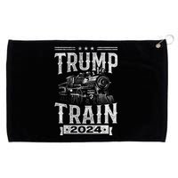 Trump Train 2024 Patriotic Election Design Grommeted Golf Towel