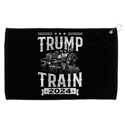 Trump Train 2024 Patriotic Election Design Grommeted Golf Towel