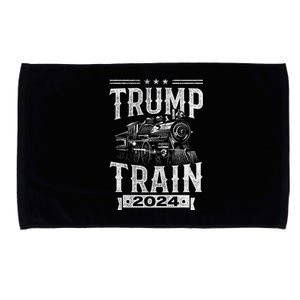 Trump Train 2024 Patriotic Election Design Microfiber Hand Towel