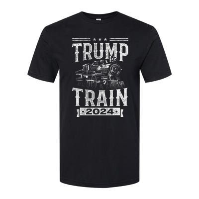 Trump Train 2024 Patriotic Election Design Softstyle CVC T-Shirt