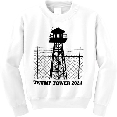 Trump Tower 2024 Trump For Prison Kids Sweatshirt