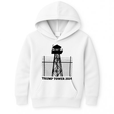 Trump Tower 2024 Trump For Prison Kids Hoodie