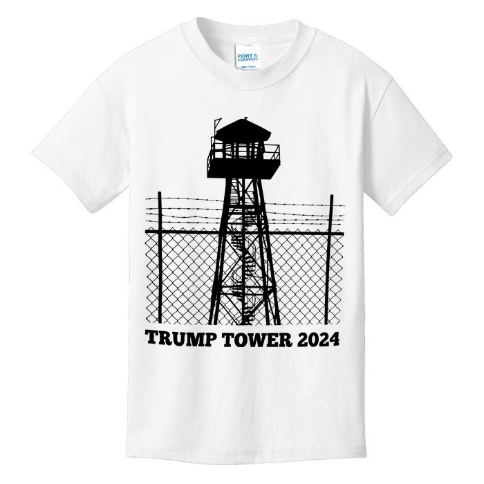 Trump Tower 2024 Trump For Prison Kids T-Shirt