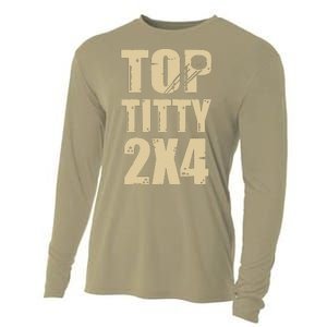 Top Titty 2x4 Funny Hockey Fan Cooling Performance Long Sleeve Crew