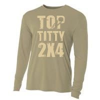 Top Titty 2x4 Funny Hockey Fan Cooling Performance Long Sleeve Crew