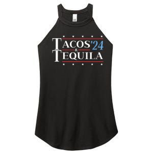 Tacos & Tequila 24 Funny Presidential Election 2024 Parody Women's Perfect Tri Rocker Tank