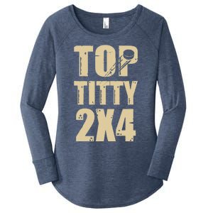 Top Titty 2x4 Women's Perfect Tri Tunic Long Sleeve Shirt