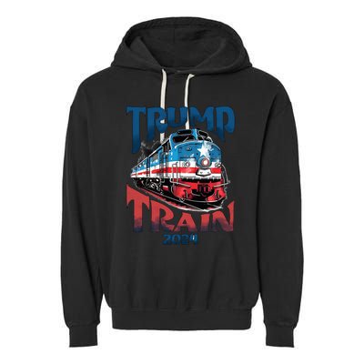 Trump Train 2024 Garment-Dyed Fleece Hoodie