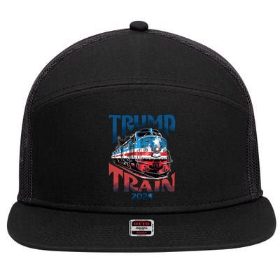 Trump Train 2024 7 Panel Mesh Trucker Snapback Hat