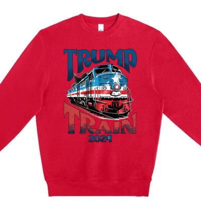 Trump Train 2024 Premium Crewneck Sweatshirt