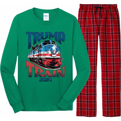 Trump Train 2024 Long Sleeve Pajama Set