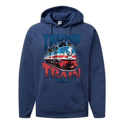 Trump Train 2024 Performance Fleece Hoodie