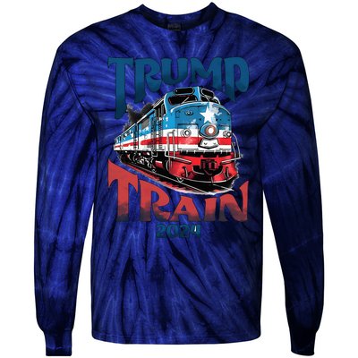 Trump Train 2024 Tie-Dye Long Sleeve Shirt