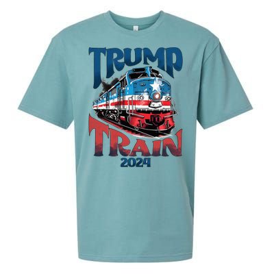 Trump Train 2024 Sueded Cloud Jersey T-Shirt