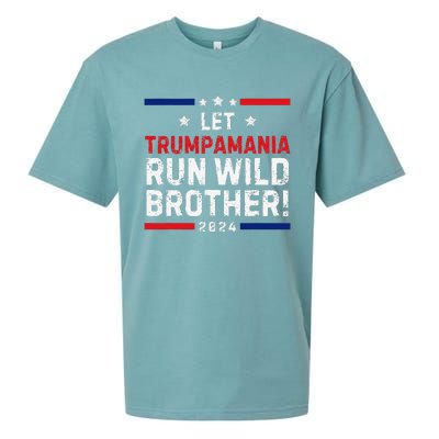 Trumpamania Trump 2024 Let Trumpamania Run Wild Brother Sueded Cloud Jersey T-Shirt