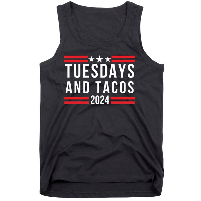 Tuesdays & Tacos 2024 Funny Foodie Trendy Mexican Fiesta Taco Lover Foodie Humor Tank Top