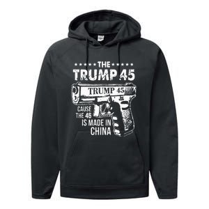 The Trump 45 Cause The 46 Is Made In China Performance Fleece Hoodie