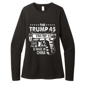 The Trump 45 Cause The 46 Is Made In China Womens CVC Long Sleeve Shirt