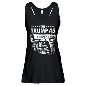 The Trump 45 Cause The 46 Is Made In China Ladies Essential Flowy Tank