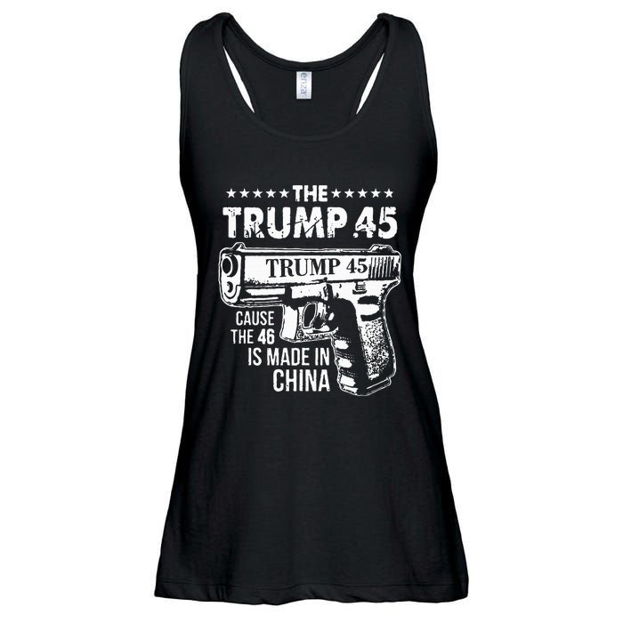 The Trump 45 Cause The 46 Is Made In China Ladies Essential Flowy Tank