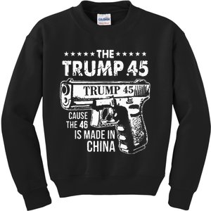 The Trump 45 Cause The 46 Is Made In China Kids Sweatshirt