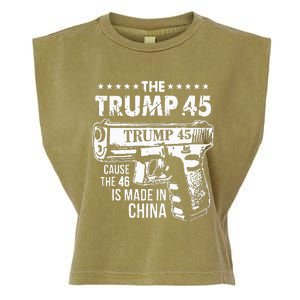 The Trump 45 Cause The 46 Is Made In China Garment-Dyed Women's Muscle Tee