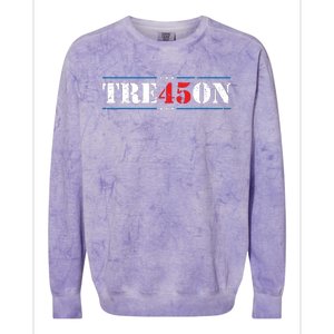 Tre45on Treason 45 2020 Election Anti Trump Democrat Gift Colorblast Crewneck Sweatshirt