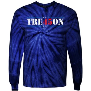 Tre45on Treason 45 2020 Election Anti Trump Democrat Gift Tie-Dye Long Sleeve Shirt