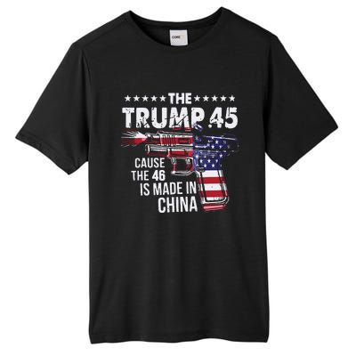 The Trump 45 Cause The 46 Is Made In China Tall Fusion ChromaSoft Performance T-Shirt