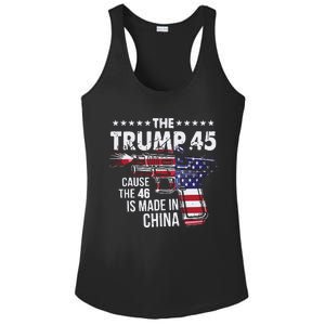 The Trump 45 Cause The 46 Is Made In China Ladies PosiCharge Competitor Racerback Tank