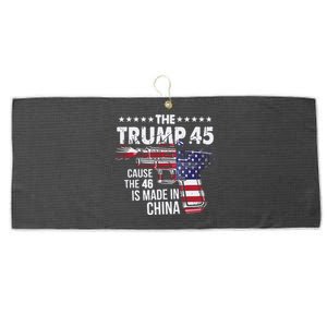 The Trump 45 Cause The 46 Is Made In China Large Microfiber Waffle Golf Towel